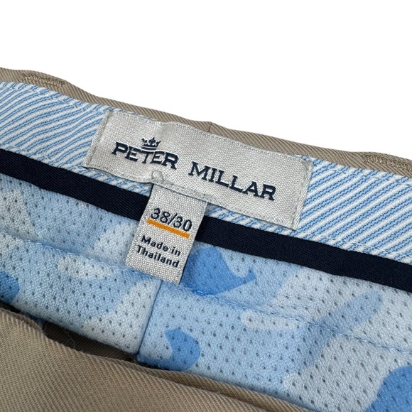 Peter Millar Men's Crown Sport Durham Performance Golf Pants Beige Size 38x30 - Picture 4 of 13